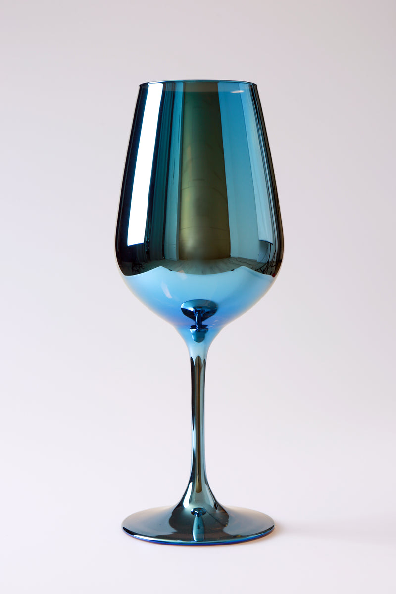 Weinglas Chic 440 -blau- metallisiert I Farbige Gläser I