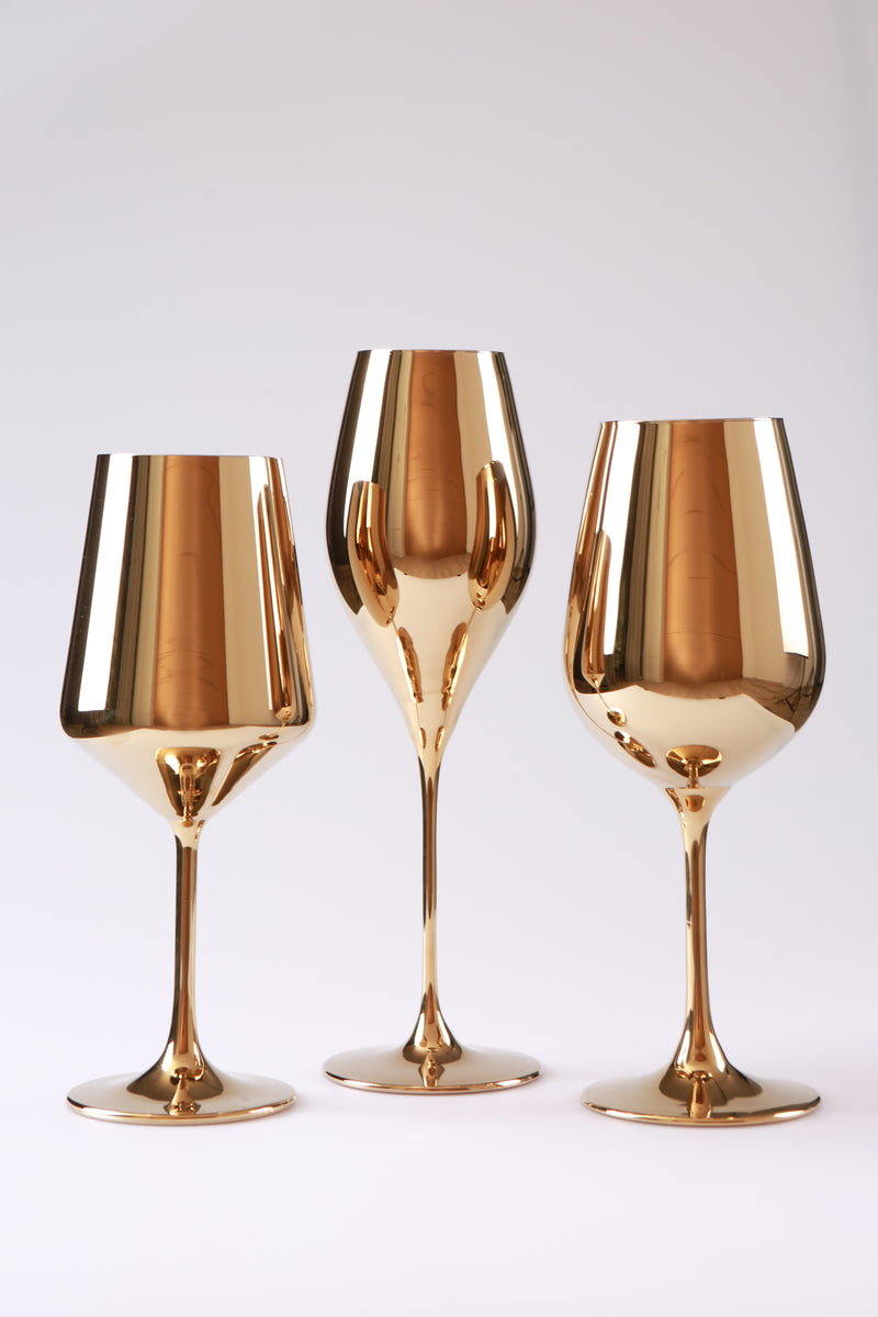 Weinglas Chic 440 -gold- metallisiert I Farbige Gläser I