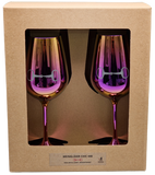Weinglas Chic 440 rosa metallisiert "Wassertrense" 2er Geschenkset