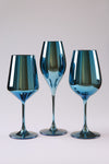 Weinglas Chic 440 -blau- metallisiert