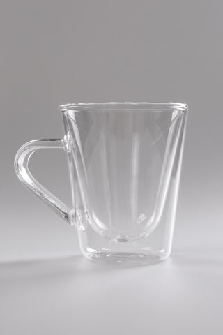 Teeglas mit Henkel, Doppelwandiges Glas - 6er Set