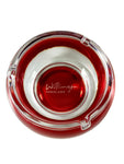 Willinger Aschenbecher klar -Boden rot gespritzt- mit Logo Willingen