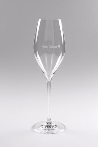 Champagnerglas mit Gravur "Beste Mama"